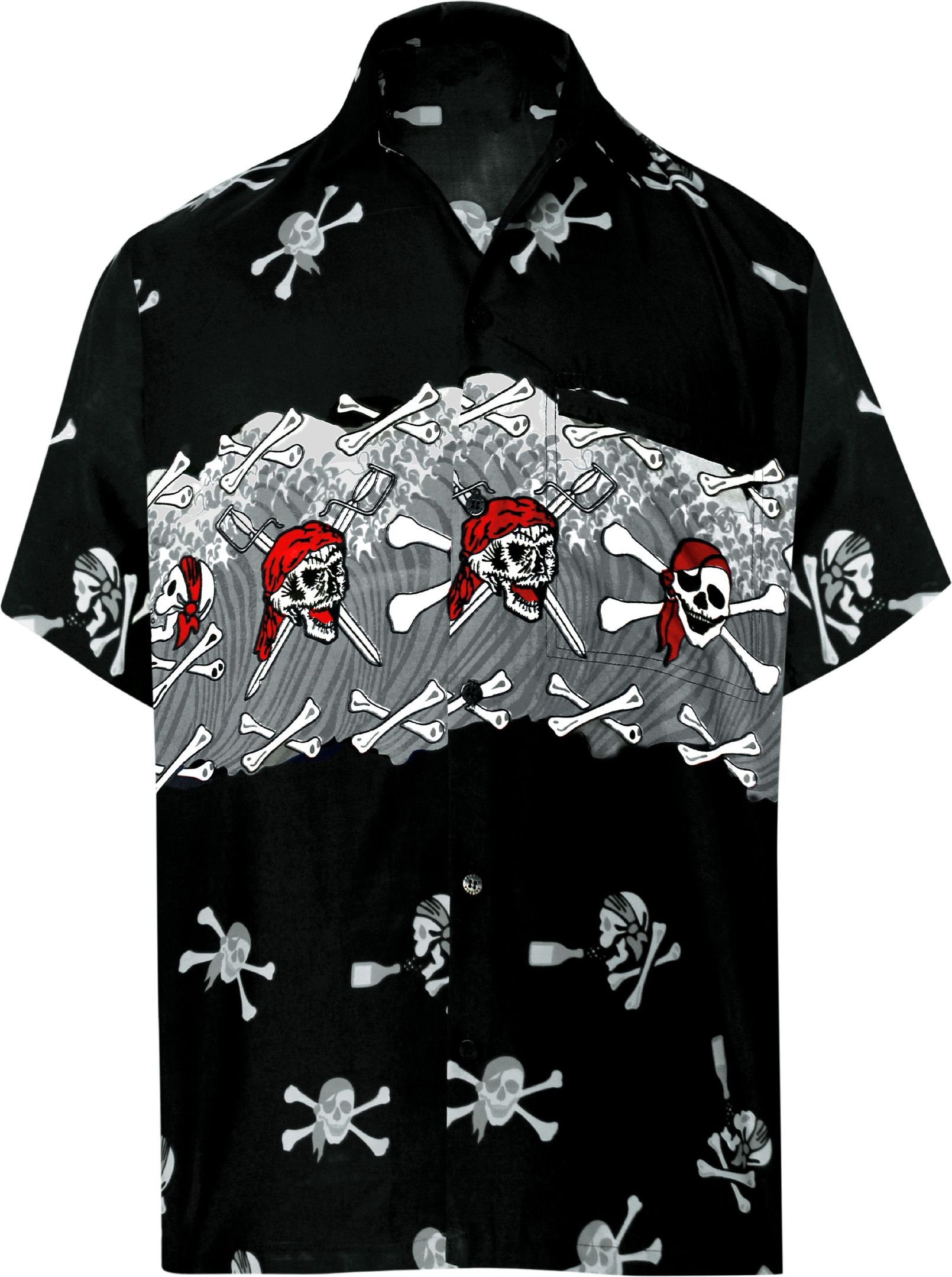 Skulls Black Nice Design Hawaiian Shirt