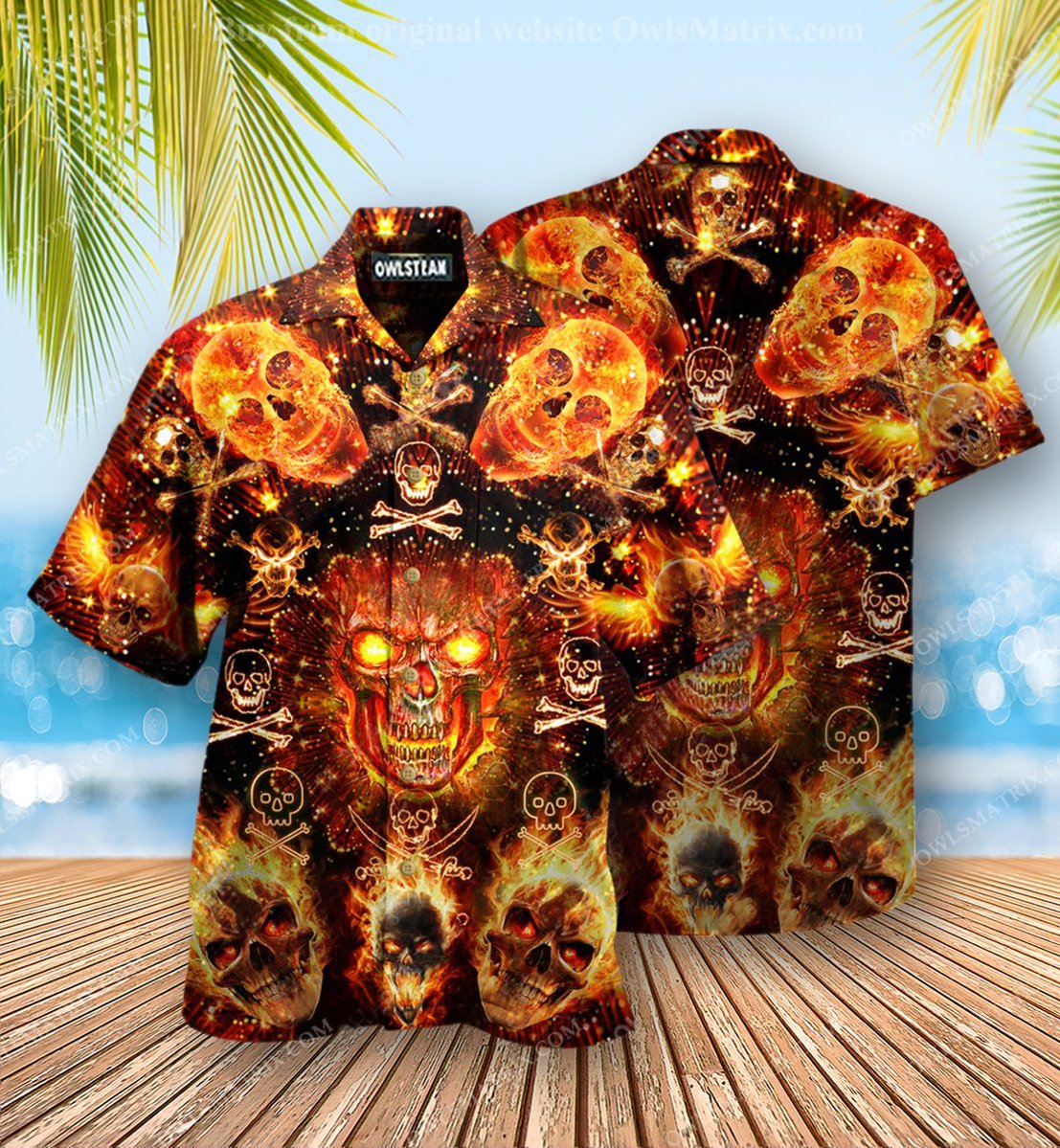 Skulls Flaming Edition – Hawaiian Shirt