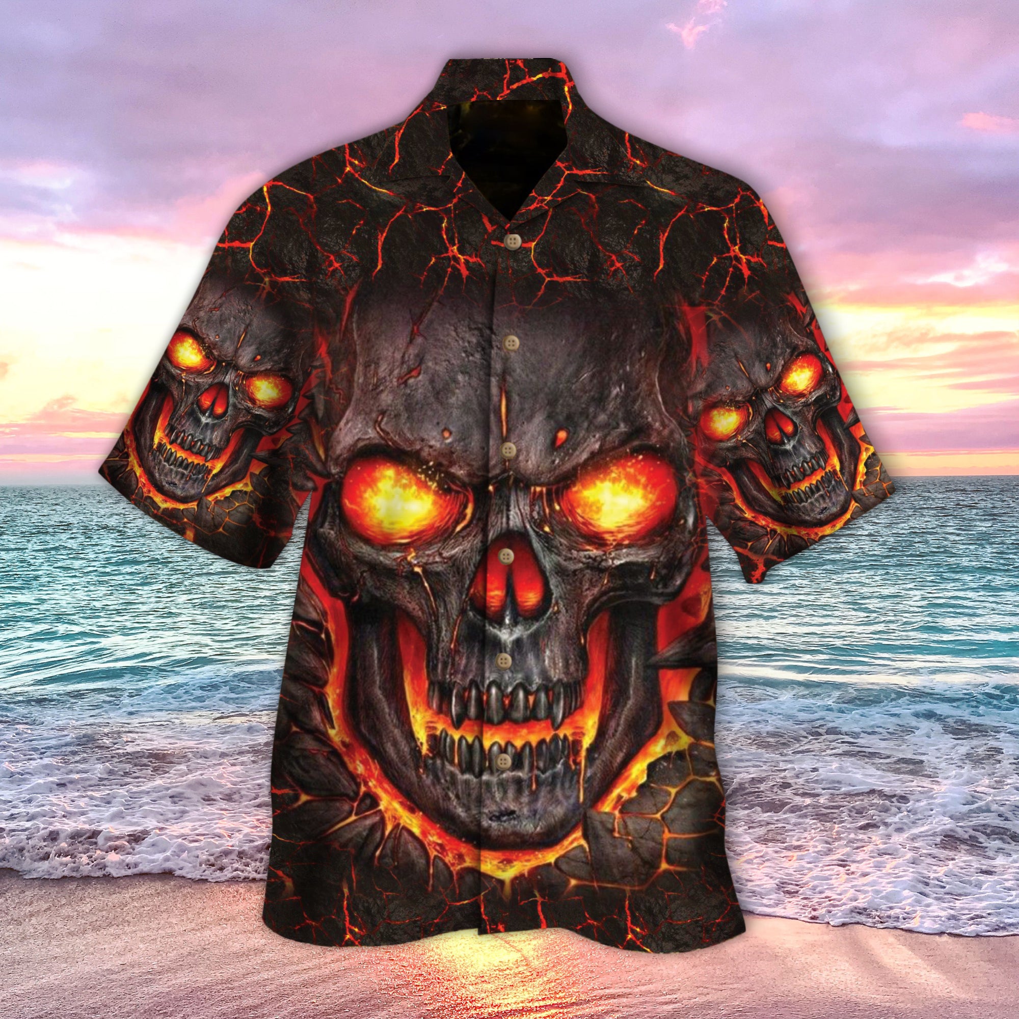 Skulls Lava Hawaiian Shirt