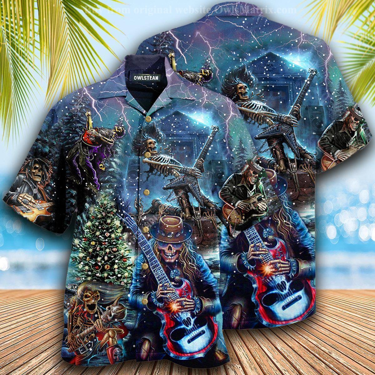 Skulls Playing Rock Party Music Edition – Hawaiian Shirt