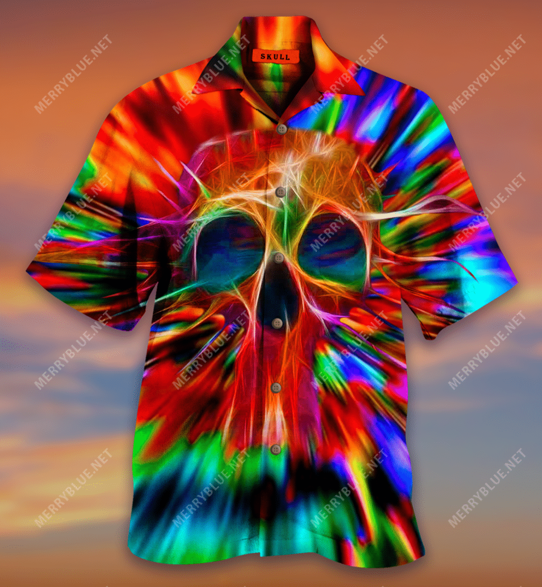 Stay High Skull Hawaiian Shirt-1