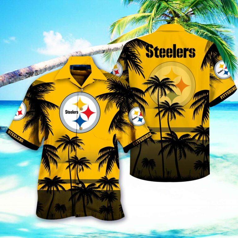 Steelers Nfl Hawaiian Shirt Short 3d For Fans-1