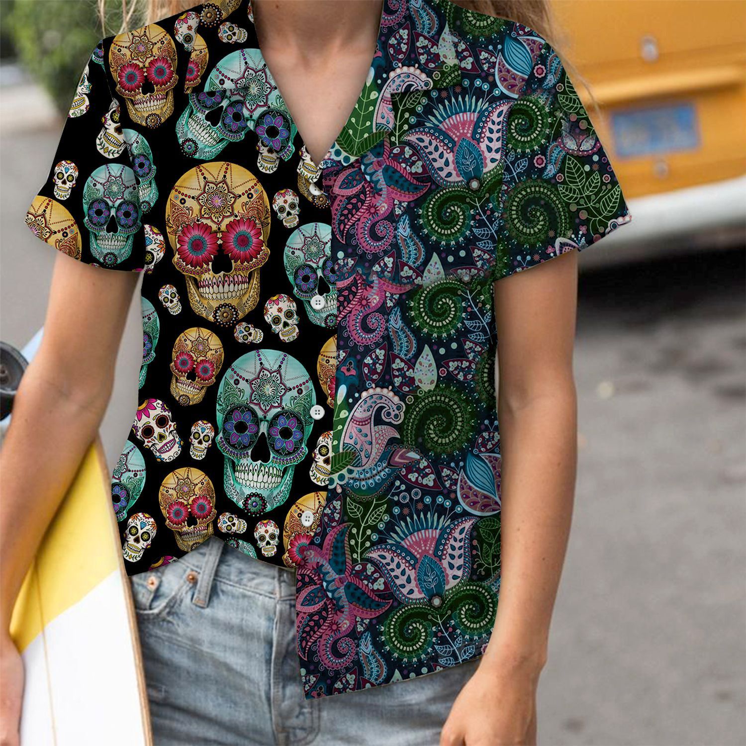 Sugar Skull Hawaiian Shirt For Men Hawaiian Shirt For Women Aloha Shirt