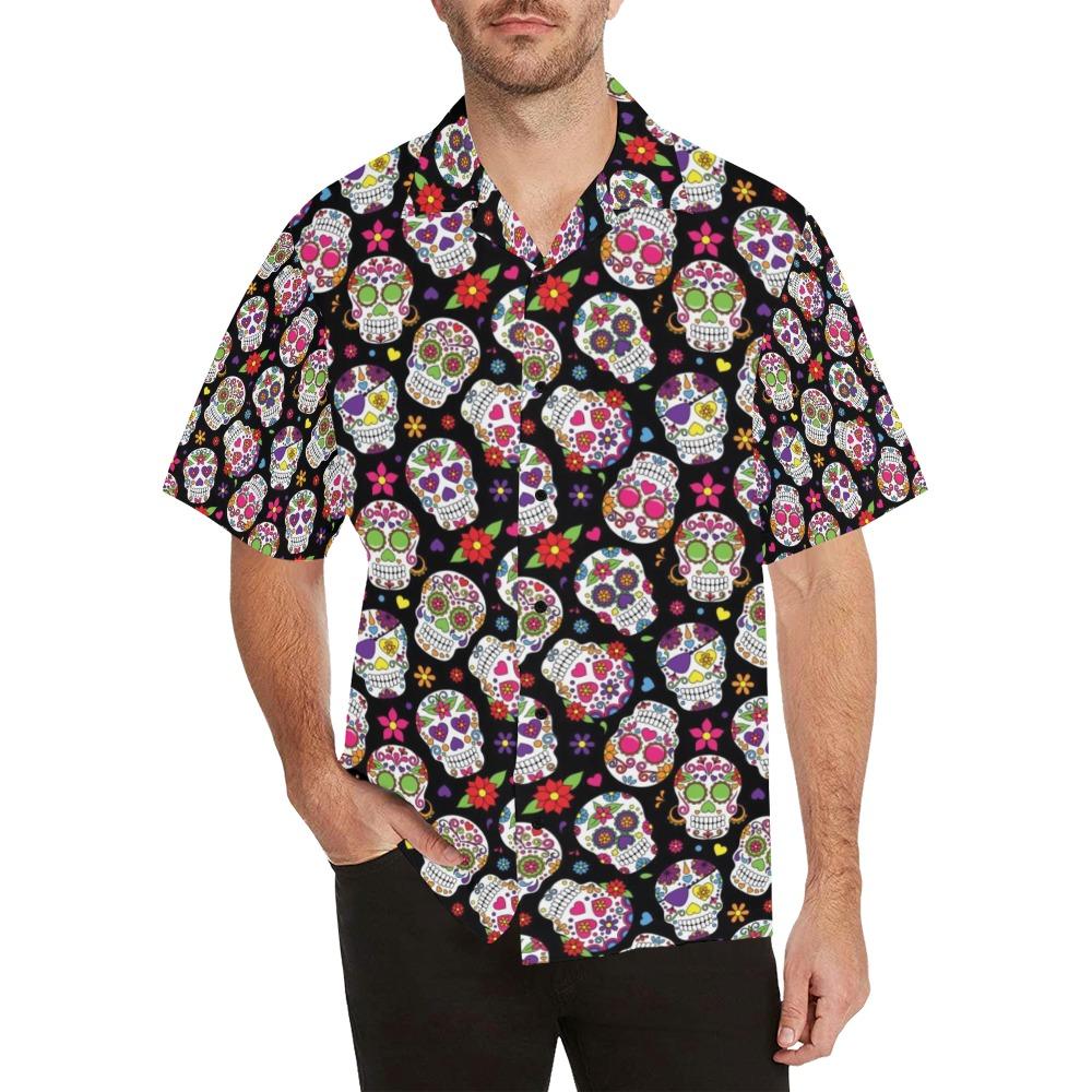 Sugar Skull Print Design Lks302 Hawaiian Shirt