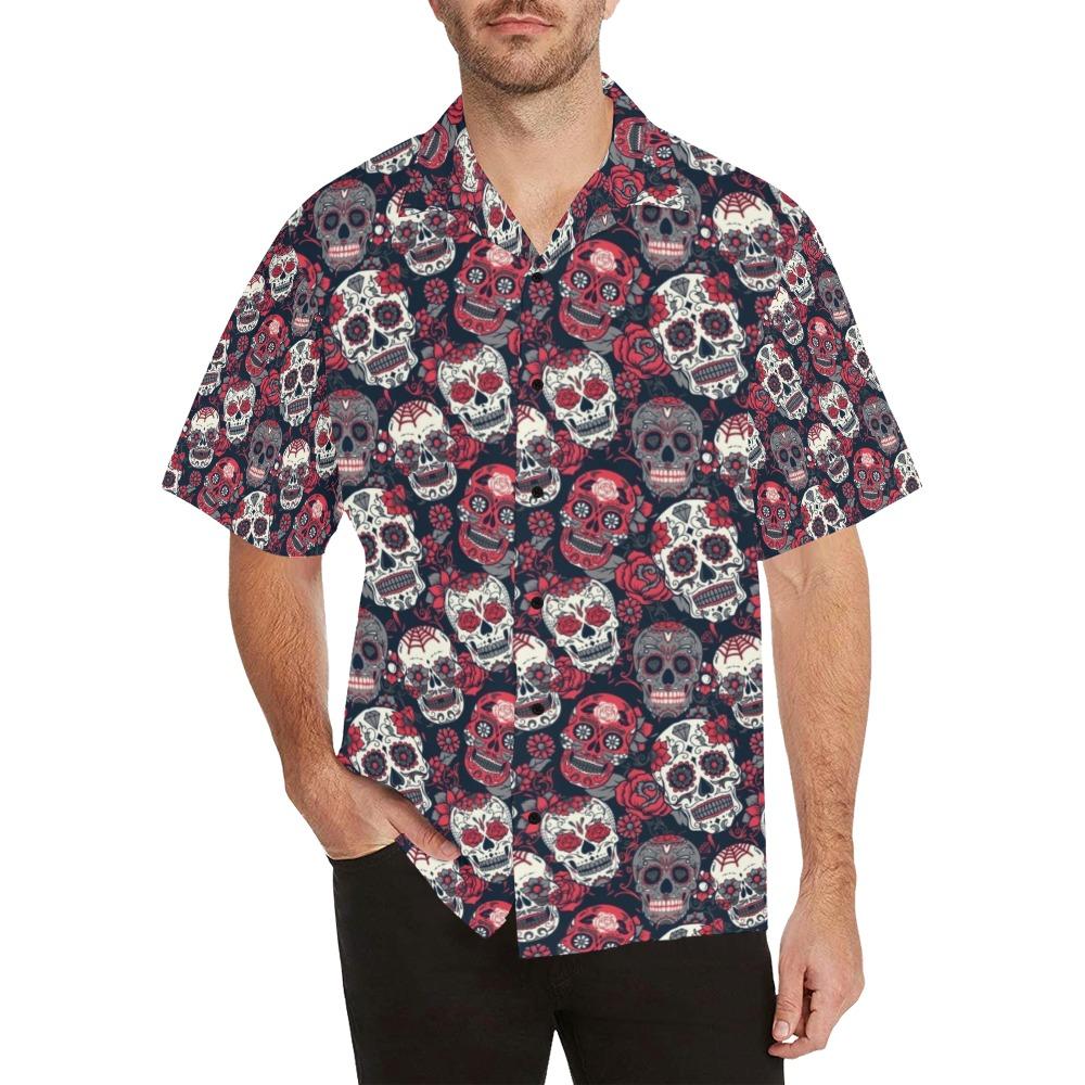 Sugar Skull Print Design Lks303 Hawaiian Shirt