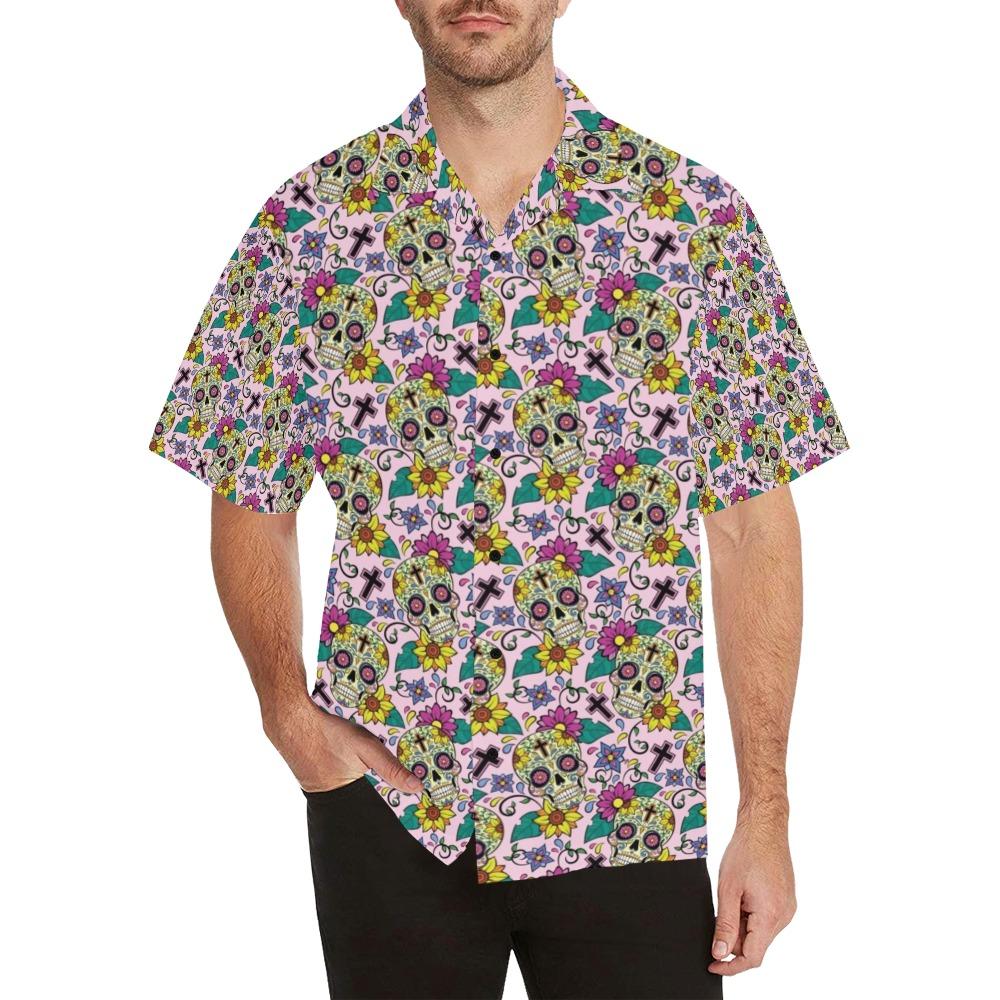Sugar Skull Print Design Lks307 Hawaiian Shirt
