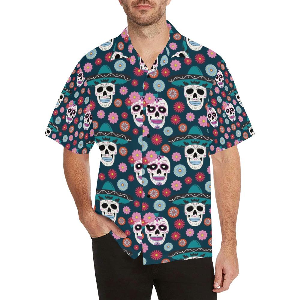 Sugar Skull Print Design Lks308 Hawaiian Shirt