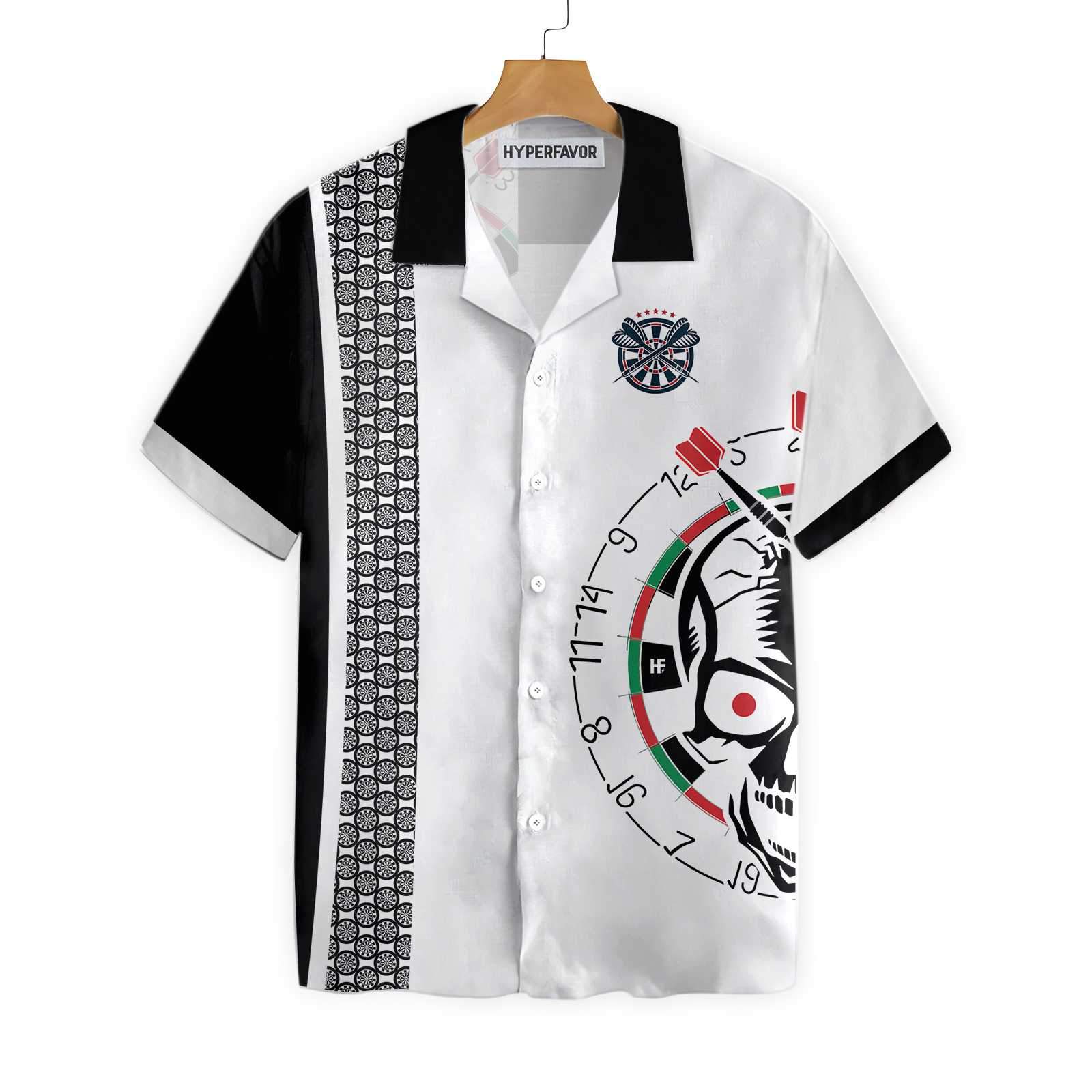 Super Sexy Skull Dart Player Hawaiian Shirt-1