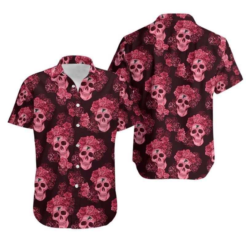 Tampa Bay Buccaneers Mystery Skull And Flower Hawaiian Shirt For Fans-1