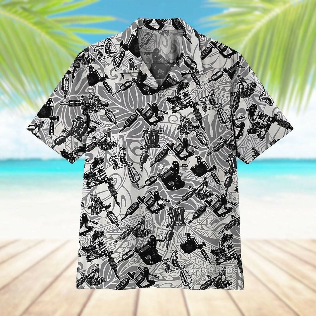 Tattoo Machine 3d All Over Printed Hawaiian Shirt