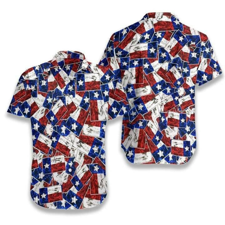 Texas Pattern 3d All Over Printed Hawaiian Shirt