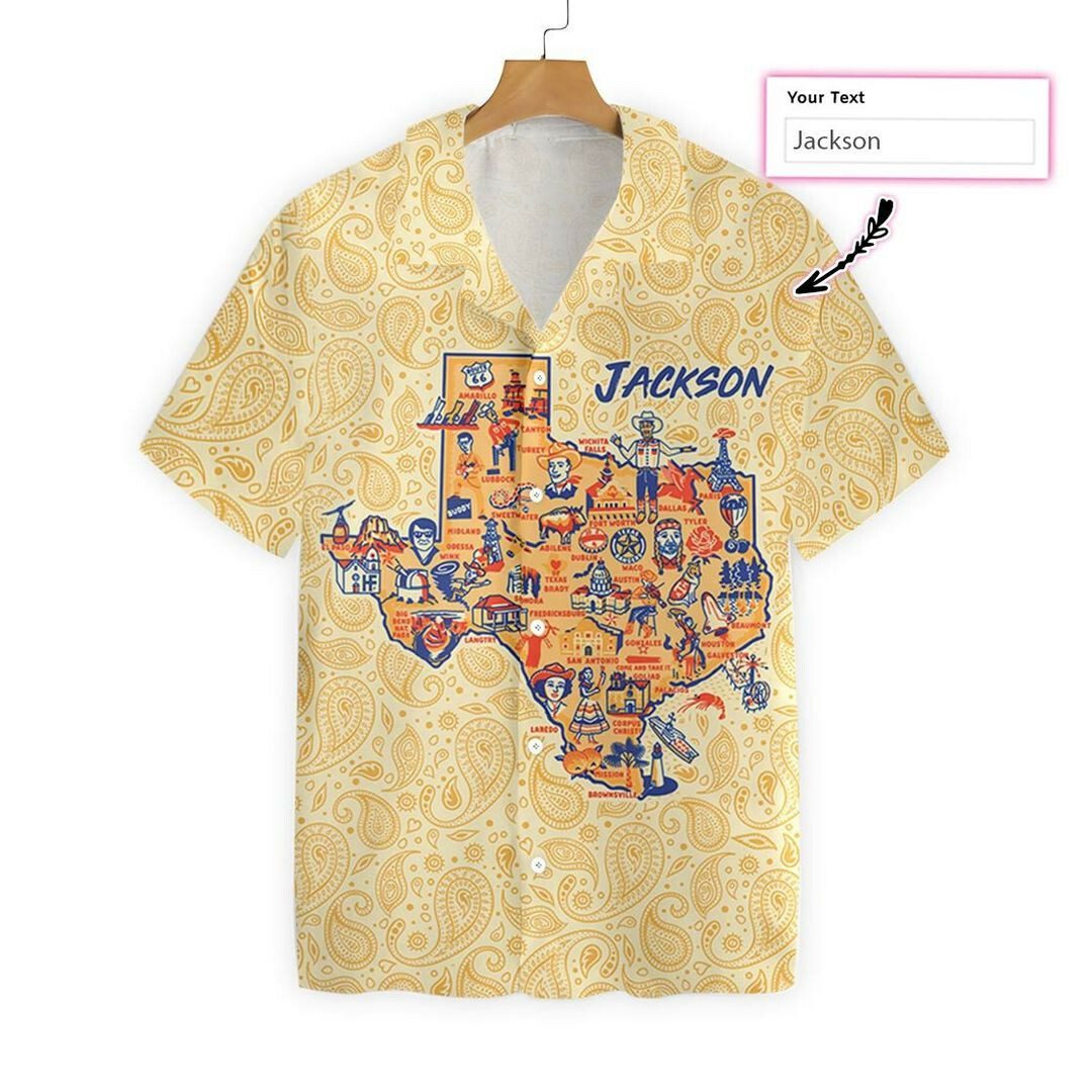 Texas Vintage Personalized Hawaiian Shirt