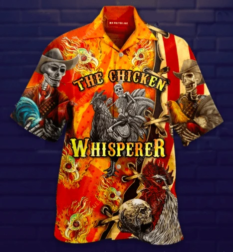 The Chicken Whisperer Skull Hawaiian Shirt P