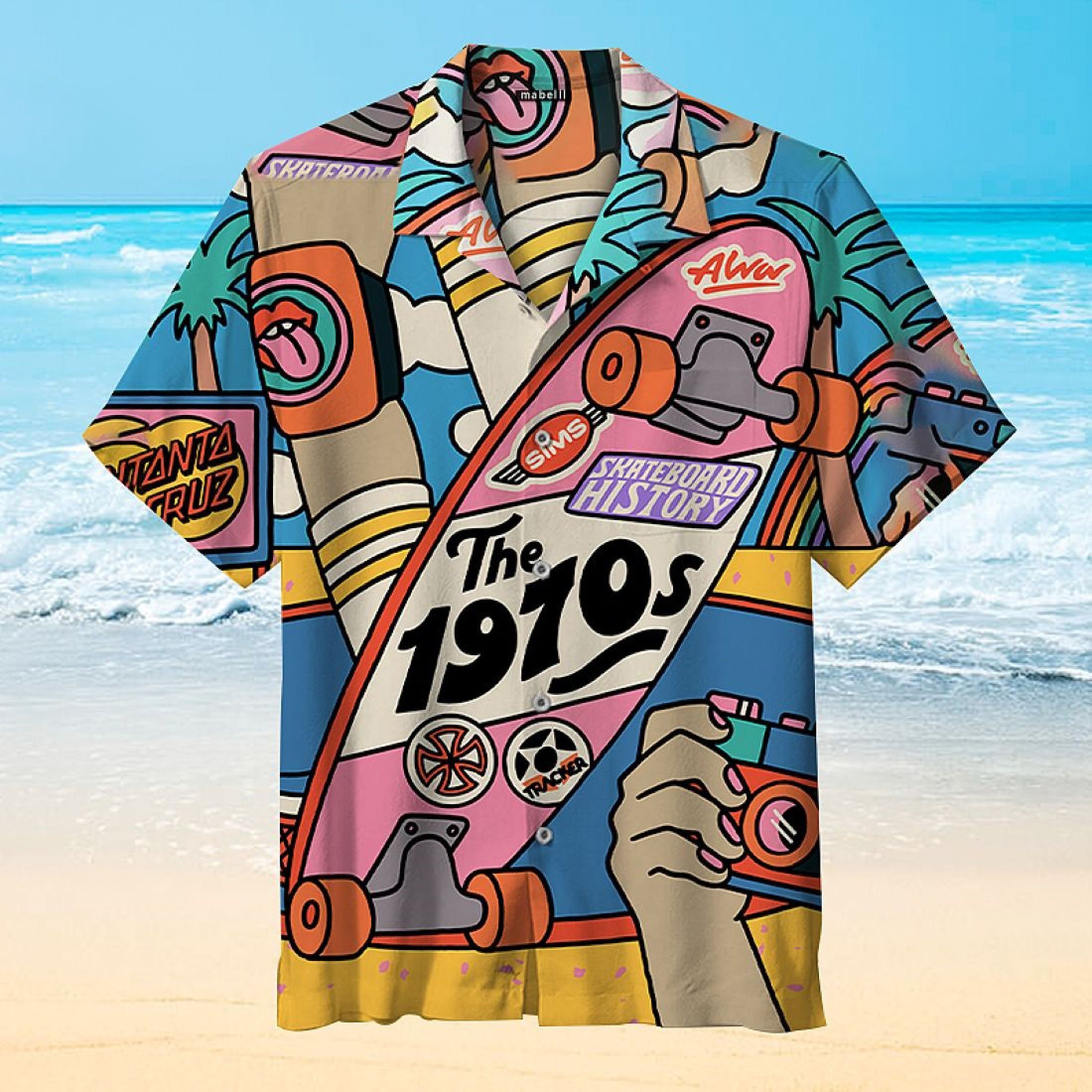 The Sims 1970s Cartoons Hawaiian Shirt