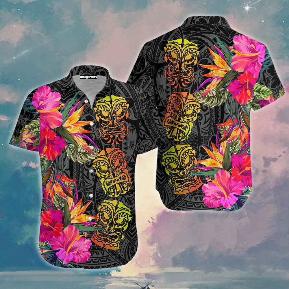 Tiki Colorful Awesome Hawaiian Shirt