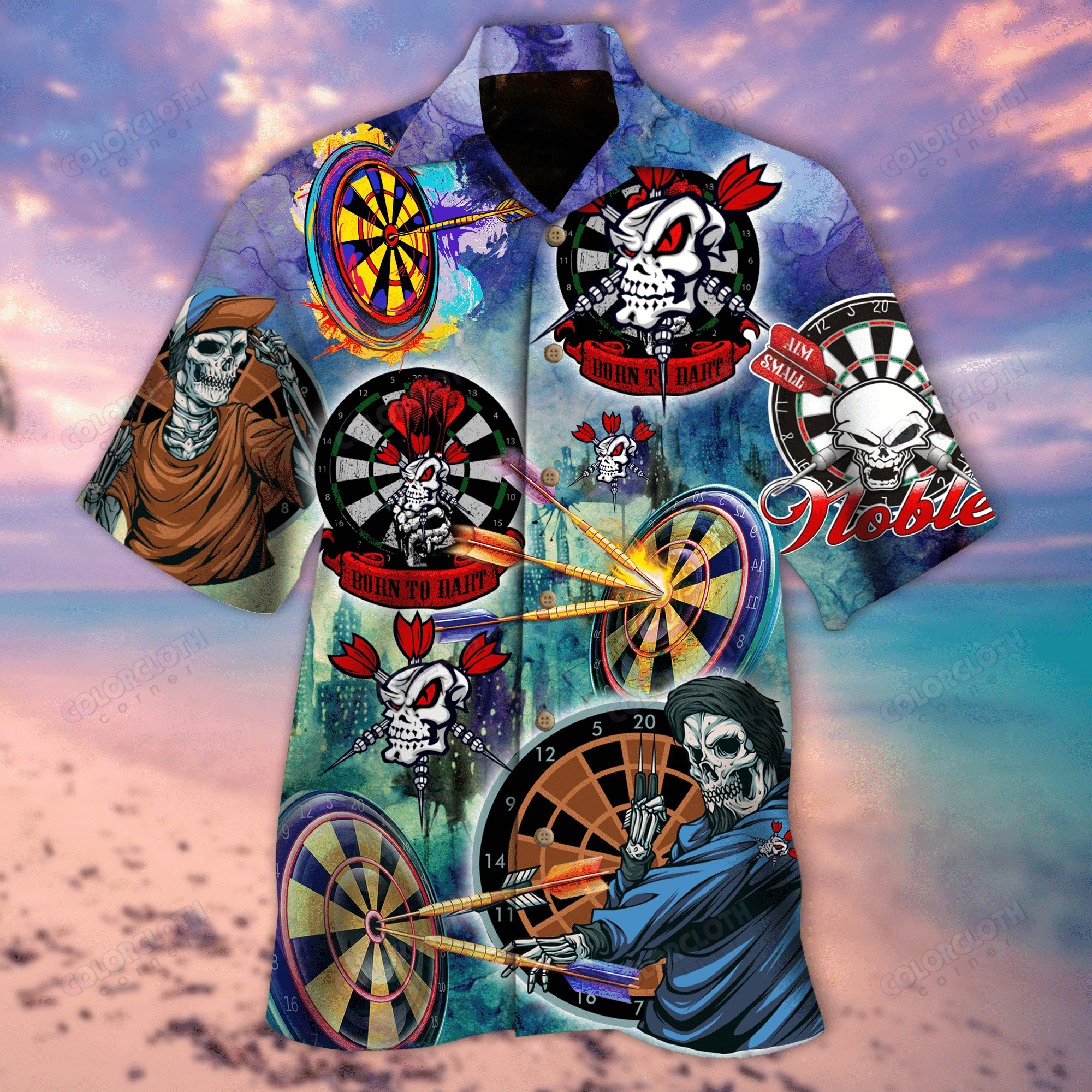 Till Death Do Us Dart Skull Hawaiian Shirt For Men Hawaiian Shirt