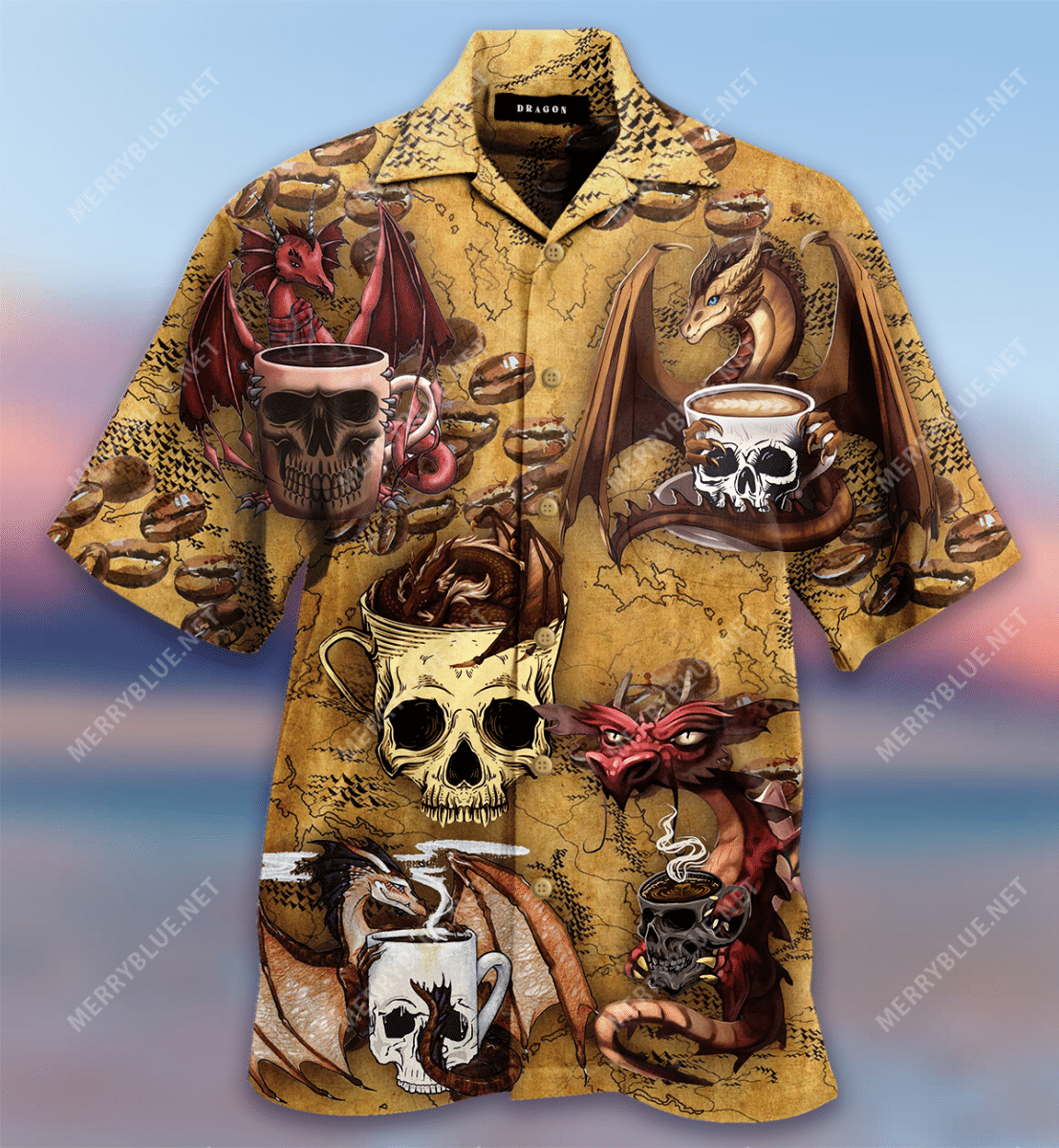 Touch My Coffee And I Will Drink It Form Your Skull Hawaiian Shirt