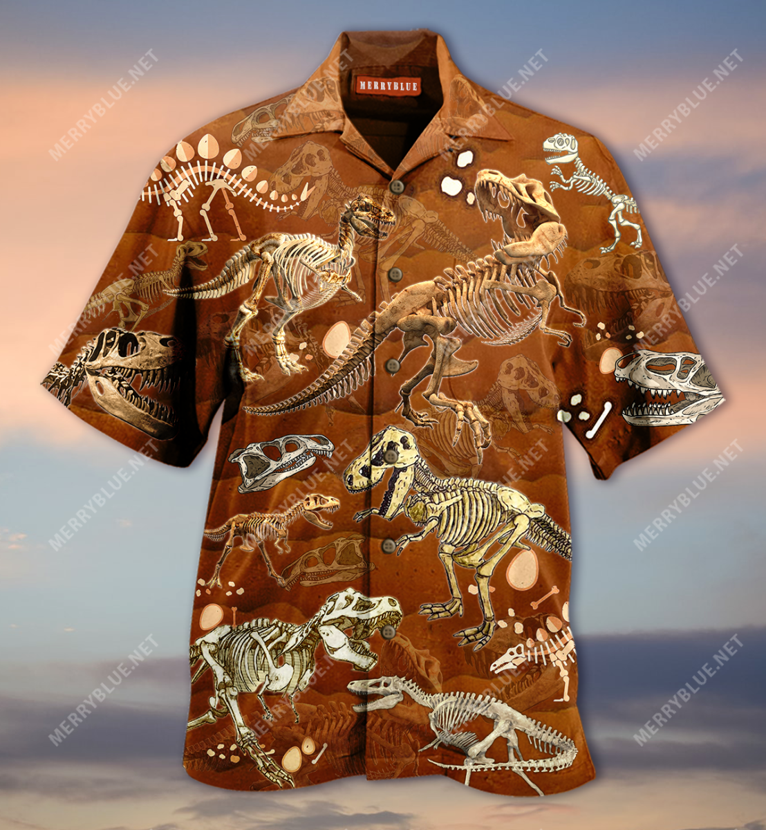 T-rex Skull Unisex Hawaiian Shirt