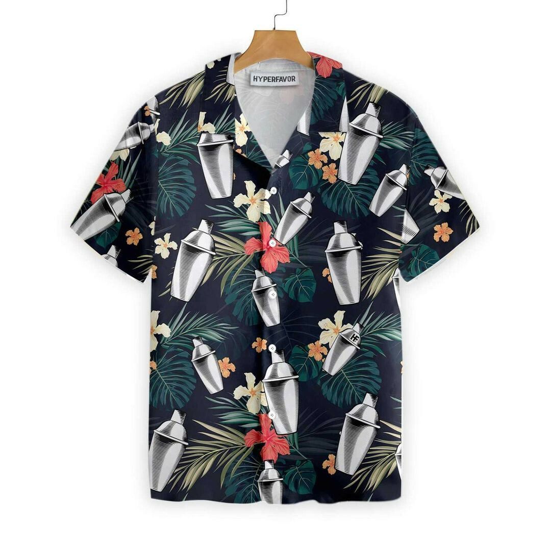 Tropical Pattern Bartender Hawaiian Shirt