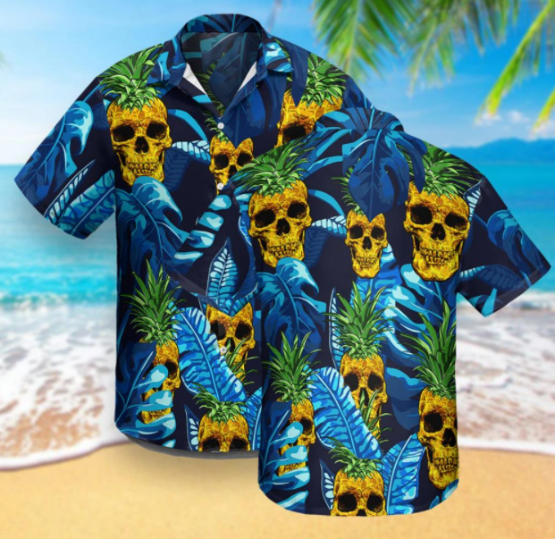 Tropical Skull Hawaiian Shirt For Men Women Adult