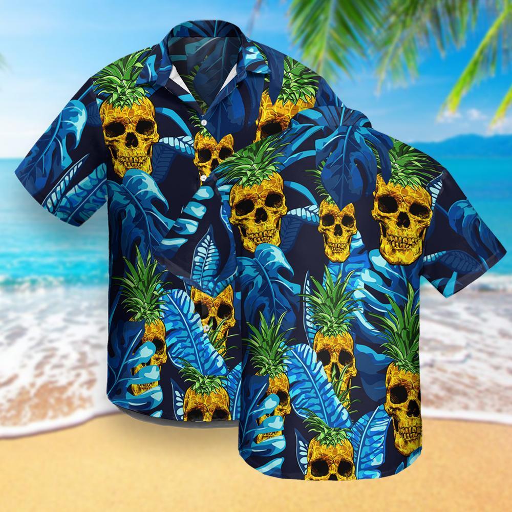 Tropical Skull Pineapple Hawaiian Shirt