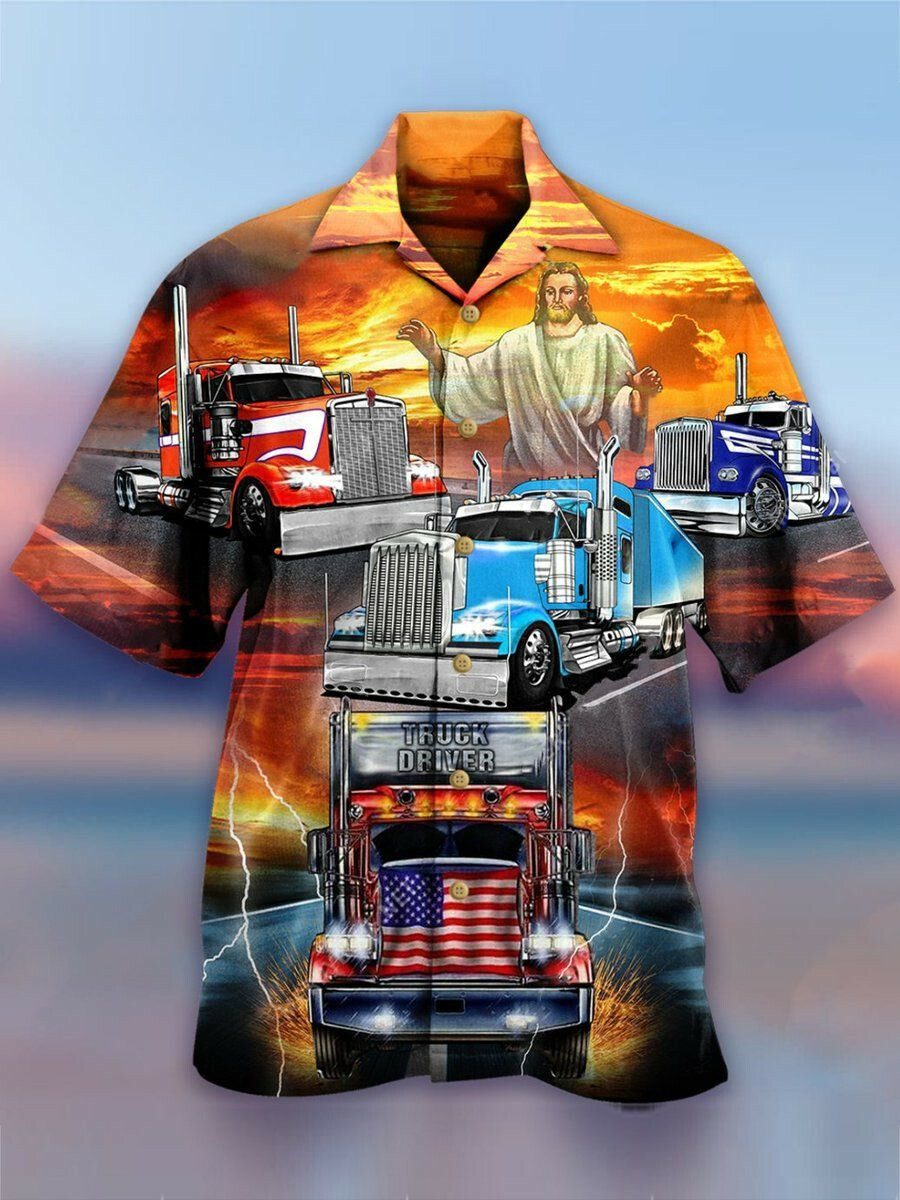 Truck Driver 3d All Over Printed Hawaiian Shirt