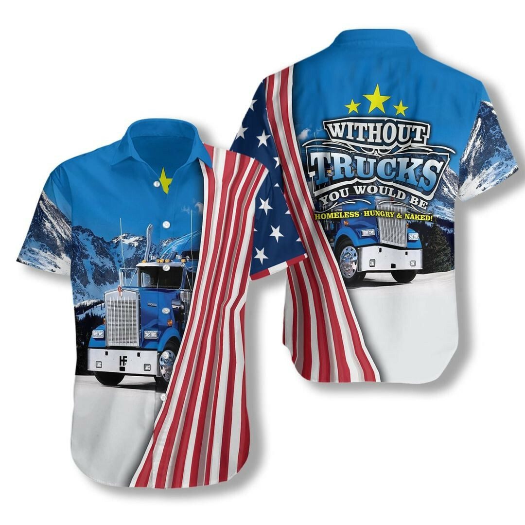 Trucker American 3d All Over Printed Hawaiian Shirt