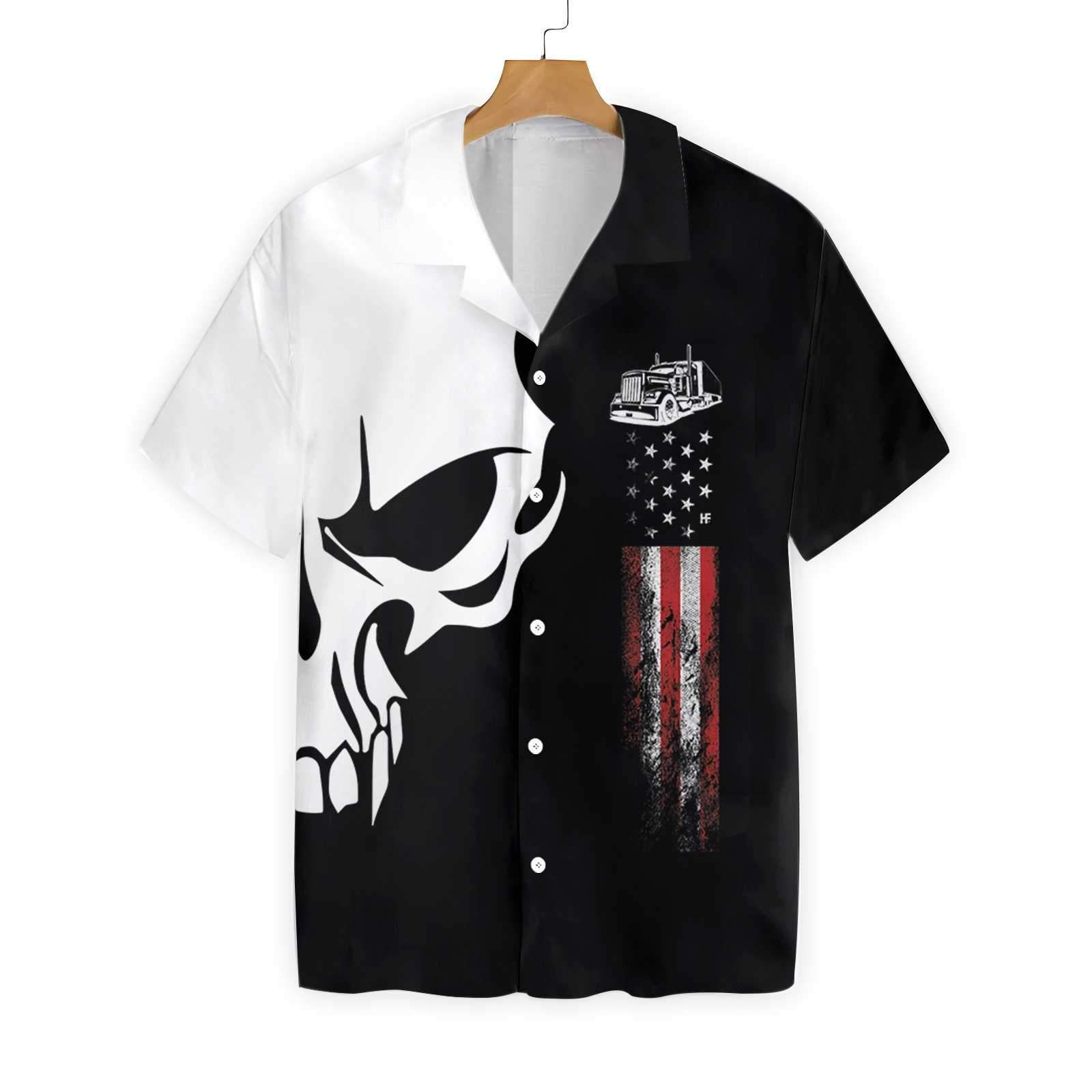 Trucker Proud Skull 3 Ez12 0303 Hawaiian Aloha Shirts Aloha Shirt