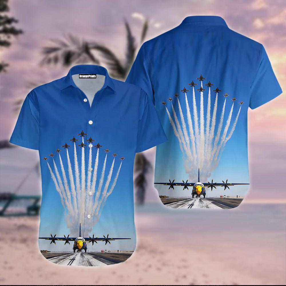 Us Navy Blue Angels Show Hawaiian Shirt