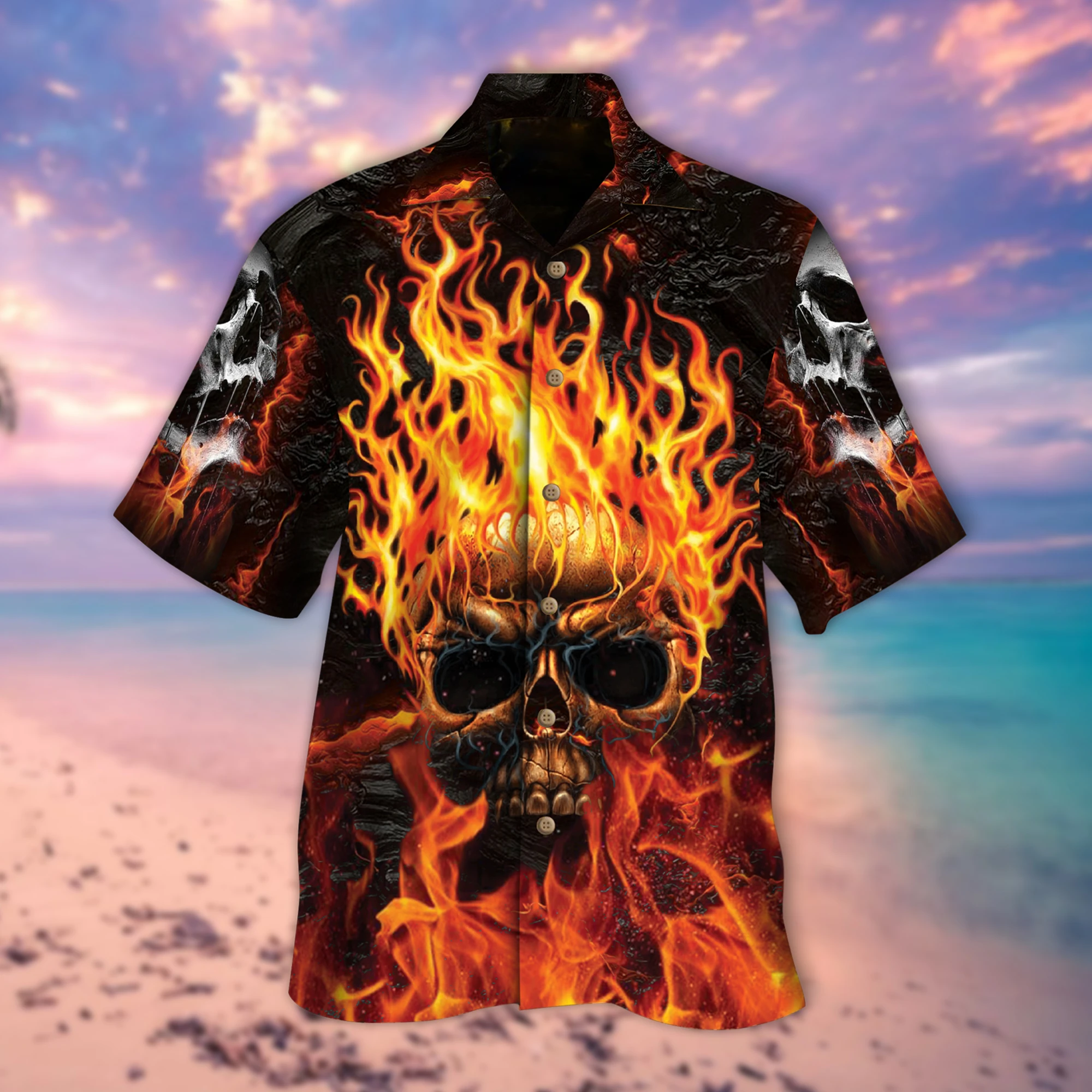 Valentino De Rosie Skull Hawaiian Shirt
