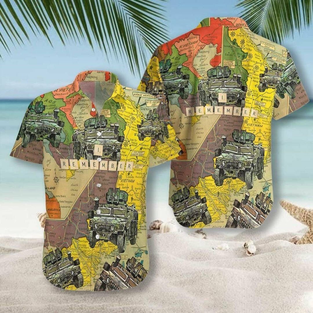 Veteran I Remember 3d All Over Printed Hawaiian Shirt