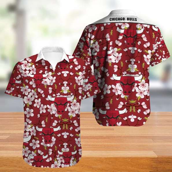 Vintage Chicago Bulls Hawaiian Shirt