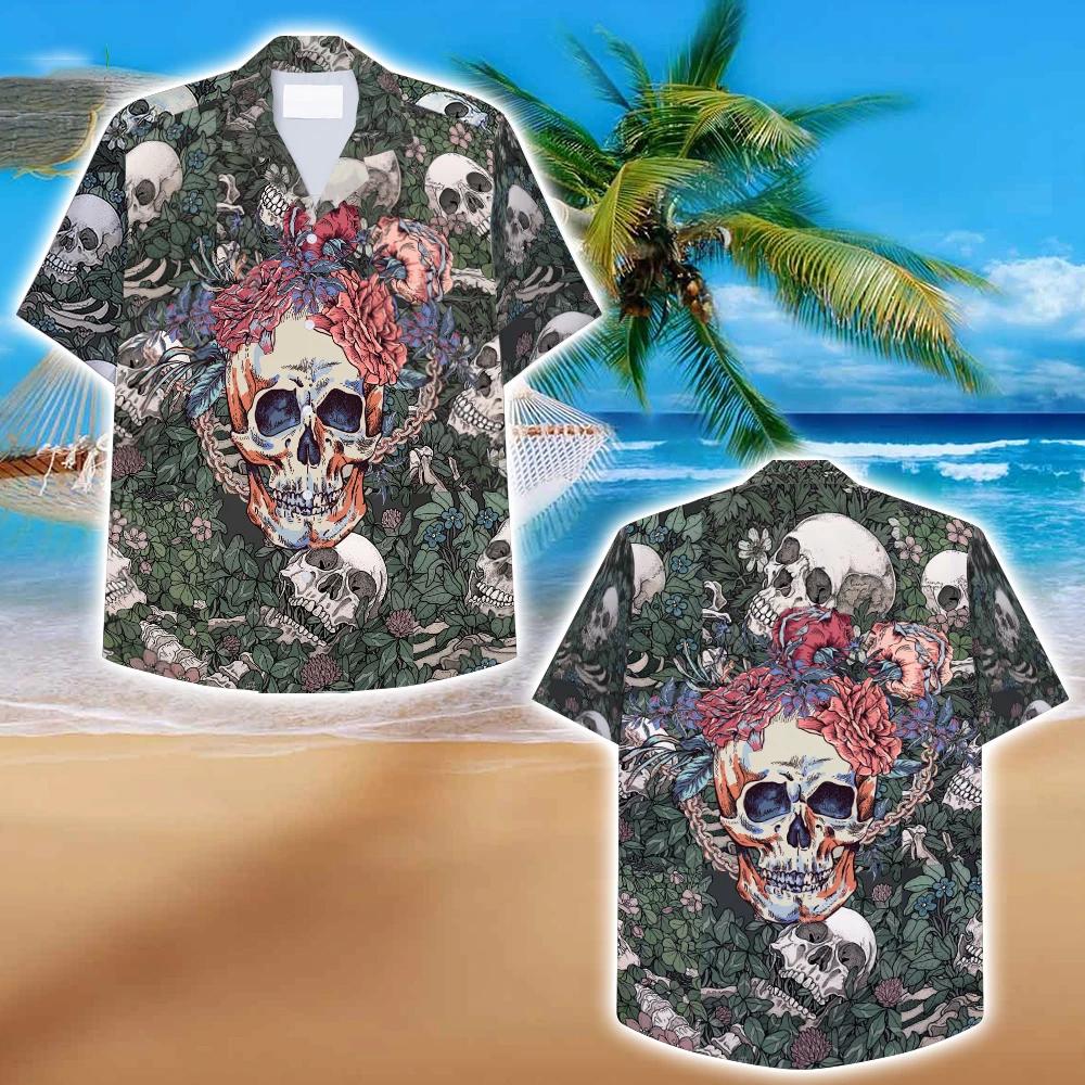 Vintage Natural Skull Hawaiian Shirt-1