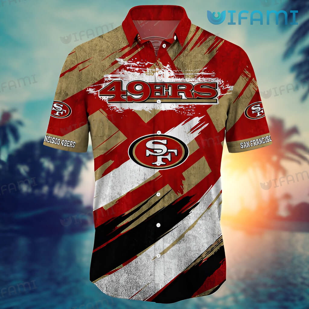 Vintage San Francisco 49ers Hawaiian Shirt Logo 49ers Gift