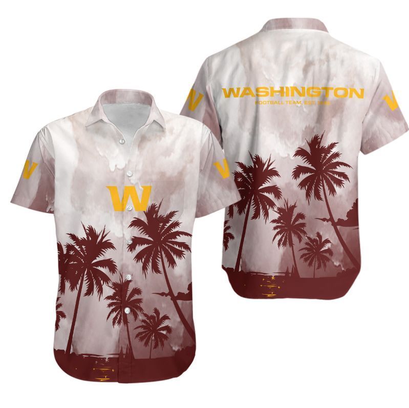 Washington Nfl Hawaiian Shirt Coconut Tree For Fans-1