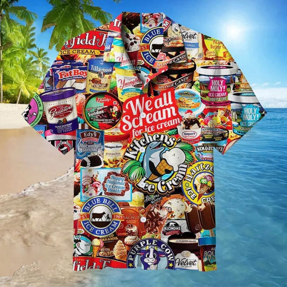 We All Scream For Ice Cream Hawaiian Summer Shirt