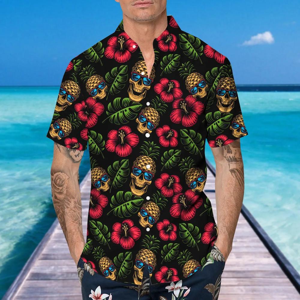 Weird Skull Pineapple Hawaiian Shirt