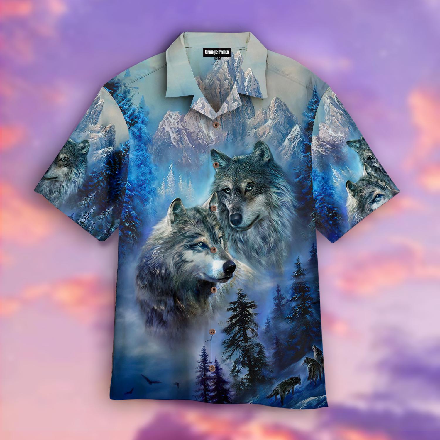 Wolf Couple Hawaiian Shirt