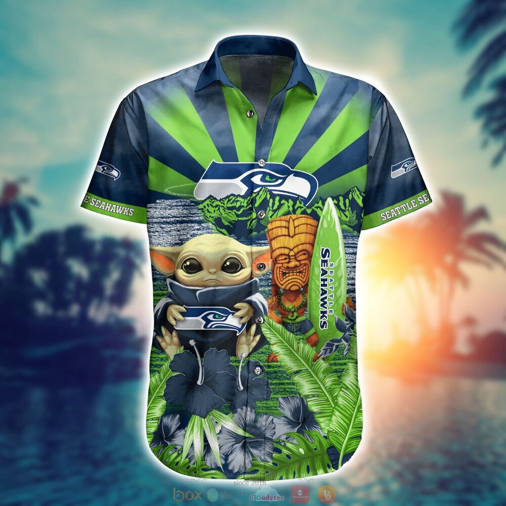 Yoda Seattle Seahawks Nfl Hawaii Full 3d Shirt For Fans-1