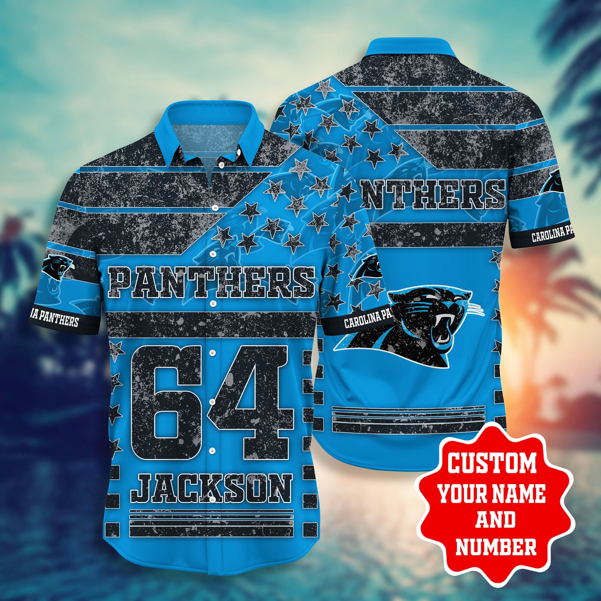 Personalize NFL Carolina Panthers Polynesian Tattoo Design