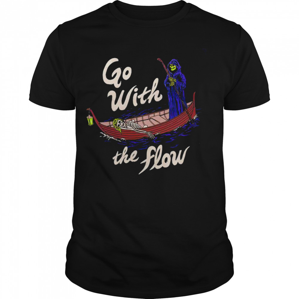 Go with the flow printed Death shirt