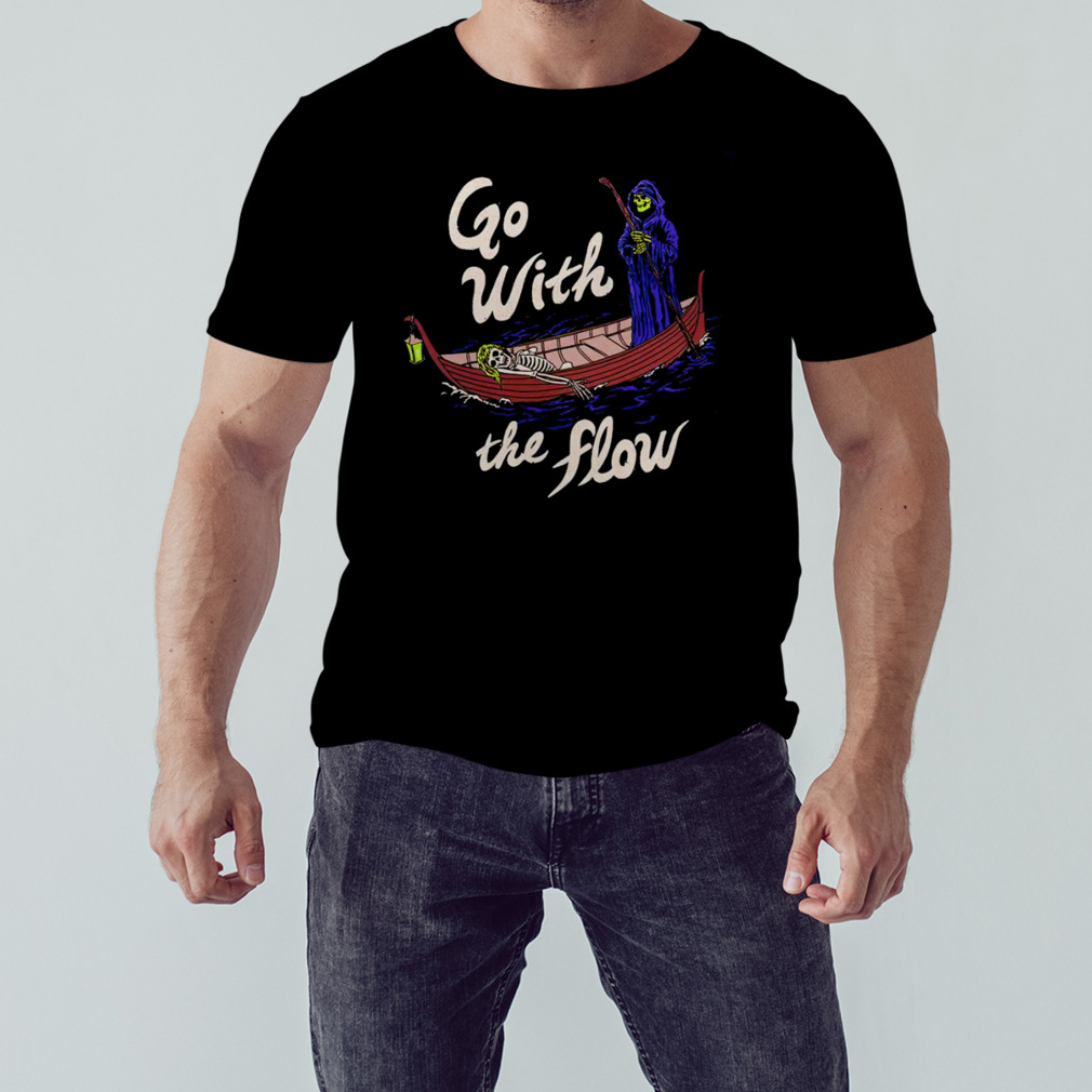 Go with the flow printed Death shirt