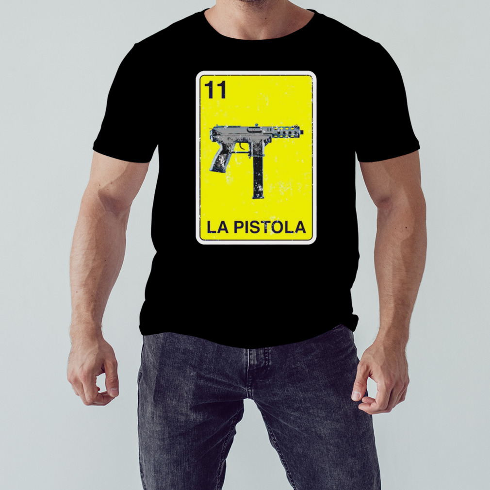 La Pistola 11 gun card shirt