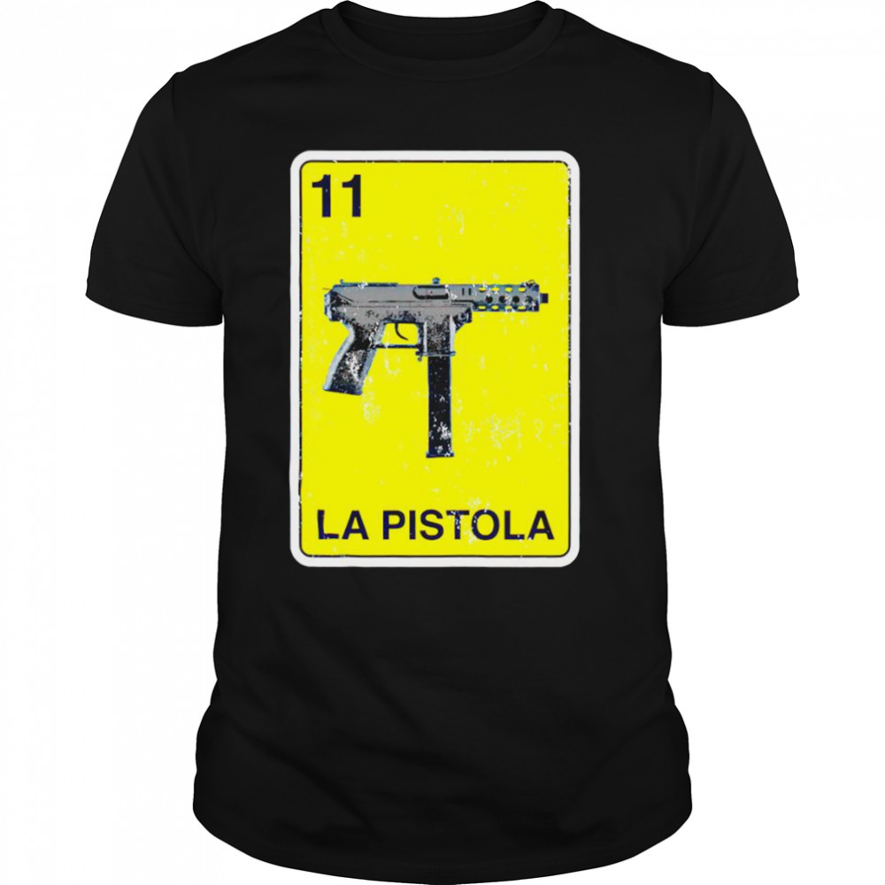 La Pistola 11 gun card shirt