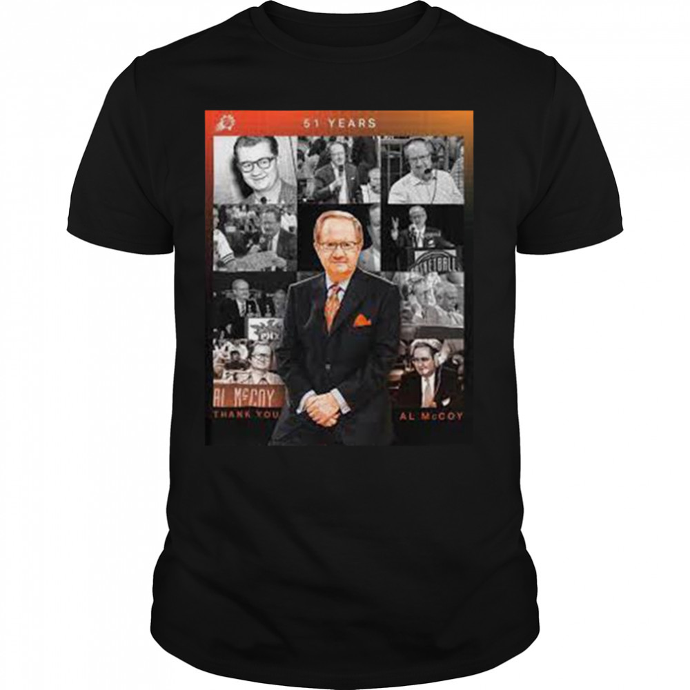Thank you, Al McCoy, for a legendary Hall of Fame career shirt