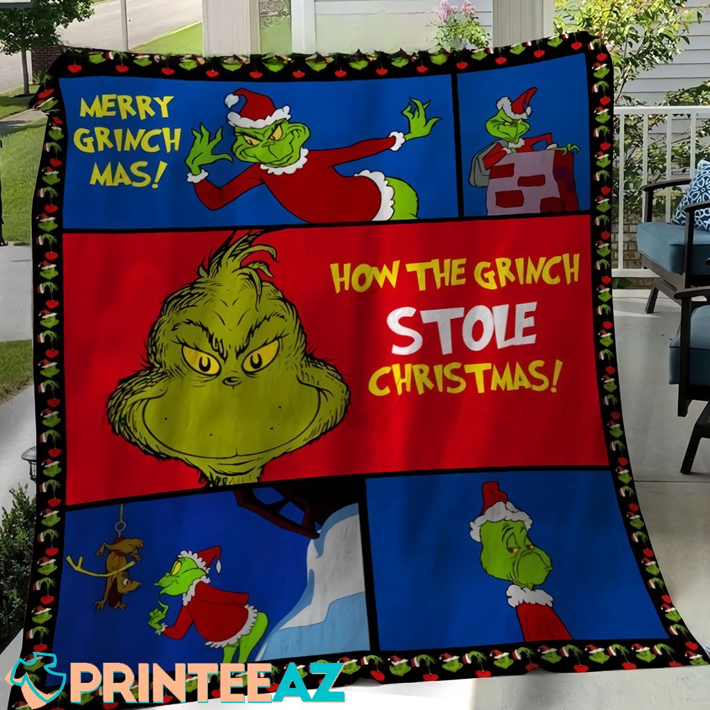 Grinch Blanket How The Grinch Stole Xmas New Design Luxury Warm - PrinteeAZ