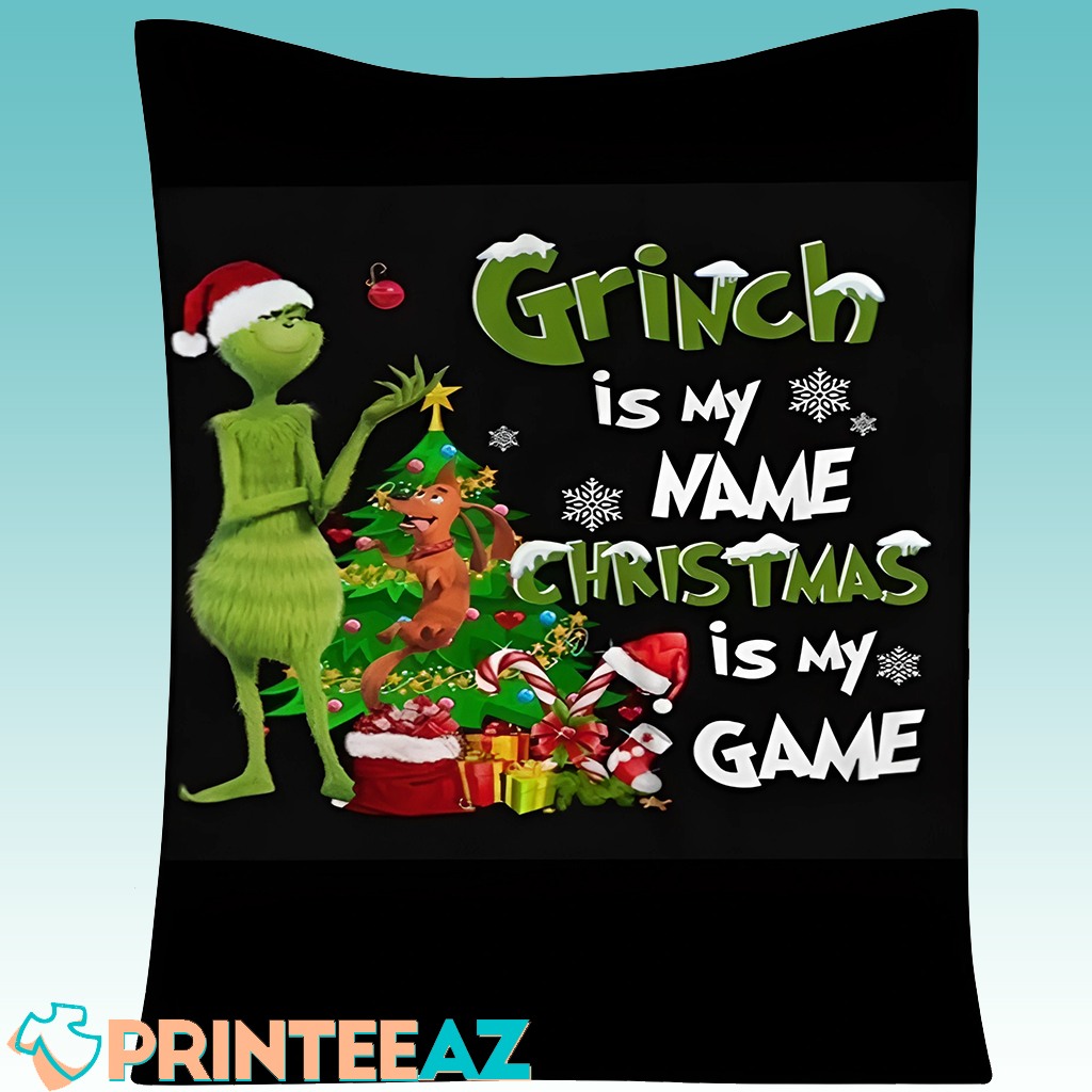 Grinch Blanket Is My Game Funny Home Decor Luxury Warm Unique - PrinteeAZ