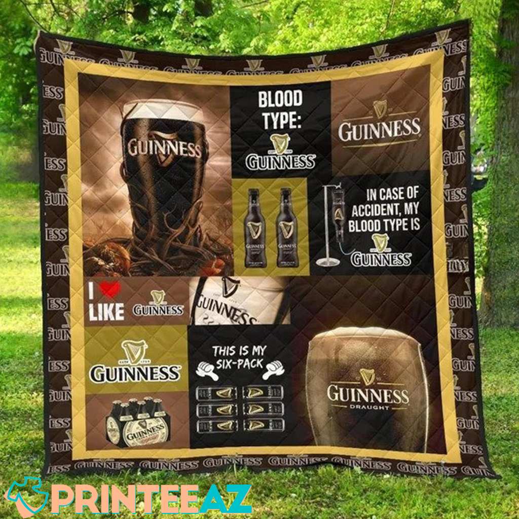 Guinness Beer Blanket Funny Gifts For Lover Design Unique Ideas - PrinteeAZ