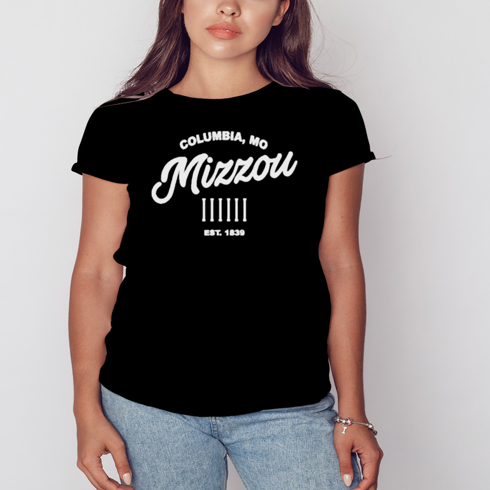 Mizzou tigers mizzou script columns grey shirt 2 Women's tshirt