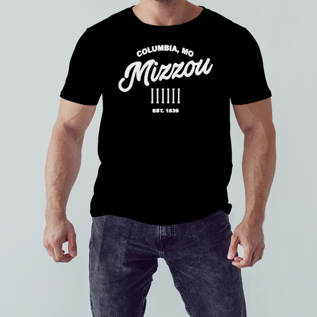 Mizzou tigers mizzou script columns grey shirt 1 Unisex tshirt